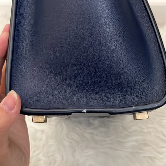 CELINE MICRO LUGGAGE HANDBAG IN SMOOTH CALFSKIN IN NAVY - Picture 8 of 14